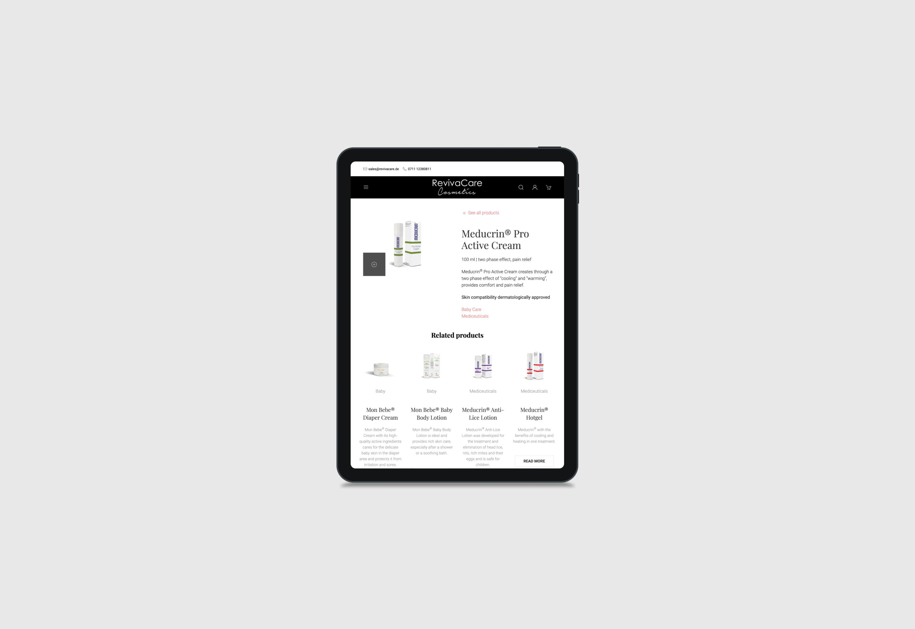 Reviva Care Product Page